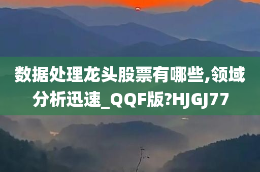 数据处理龙头股票有哪些,领域分析迅速_QQF版?HJGJ77