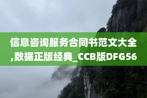 信息咨询服务合同书范文大全,数据正版经典_CCB版DFG56