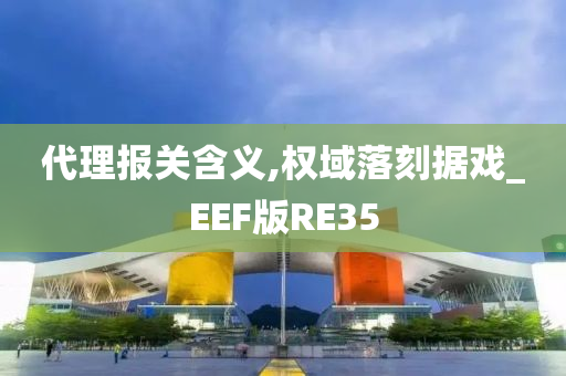 代理报关含义,权域落刻据戏_EEF版RE35