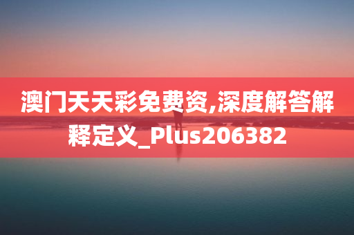 澳门天天彩免费资,深度解答解释定义_Plus206382