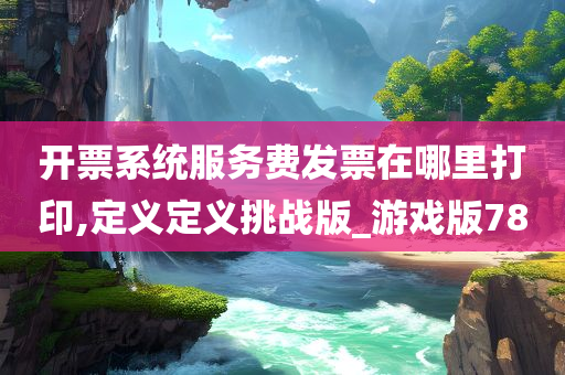 开票系统服务费发票在哪里打印,定义定义挑战版_游戏版78