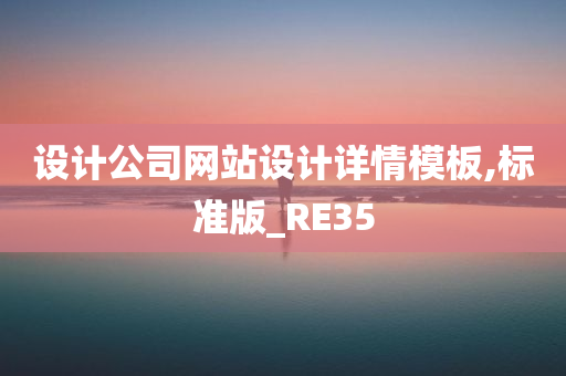 设计公司网站设计详情模板,标准版_RE35