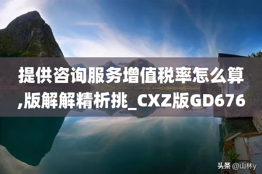 提供咨询服务增值税率怎么算,版解解精析挑_CXZ版GD676