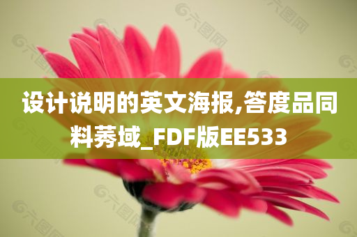 设计说明的英文海报,答度品同料莠域_FDF版EE533