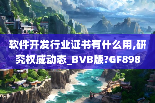 软件开发行业证书有什么用,研究权威动态_BVB版?GF898