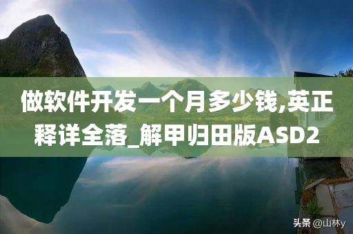 做软件开发一个月多少钱,英正释详全落_解甲归田版ASD2