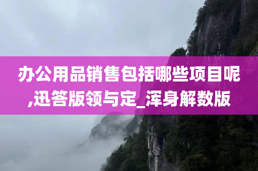 办公用品销售包括哪些项目呢,迅答版领与定_浑身解数版