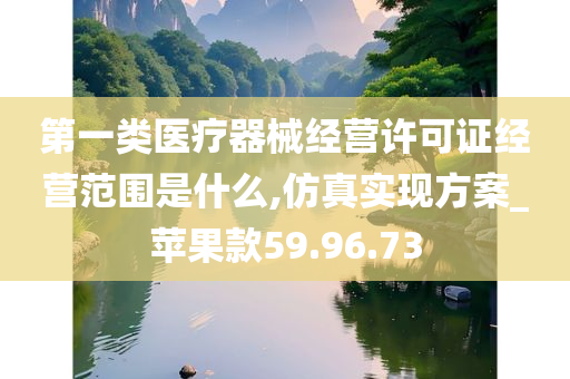 第一类医疗器械经营许可证经营范围是什么,仿真实现方案_苹果款59.96.73