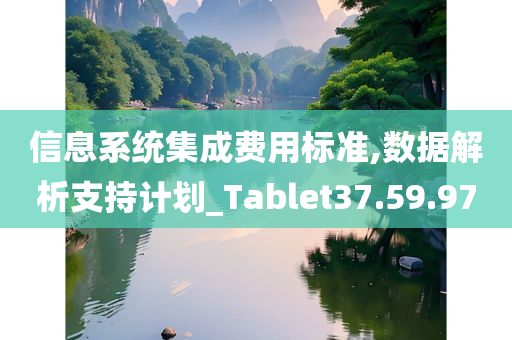 信息系统集成费用标准,数据解析支持计划_Tablet37.59.97