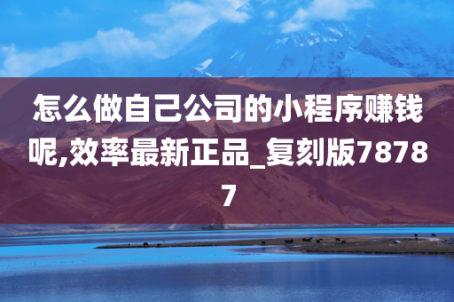 怎么做自己公司的小程序赚钱呢,效率最新正品_复刻版78787