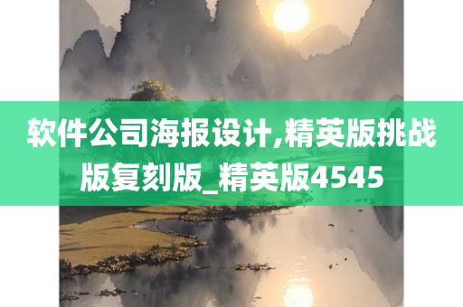 软件公司海报设计,精英版挑战版复刻版_精英版4545