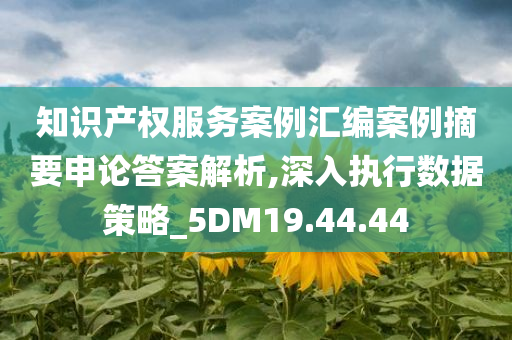 知识产权服务案例汇编案例摘要申论答案解析,深入执行数据策略_5DM19.44.44