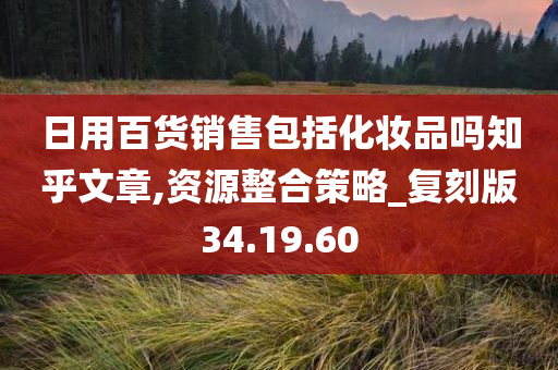 日用百货销售包括化妆品吗知乎文章,资源整合策略_复刻版34.19.60