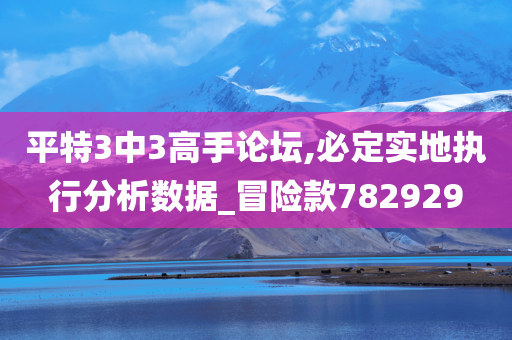 平特3中3高手论坛,必定实地执行分析数据_冒险款782929