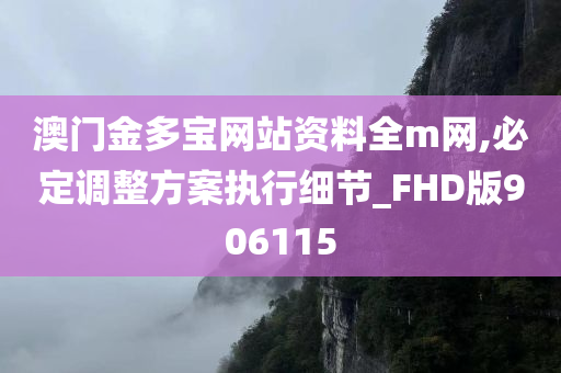 澳门金多宝网站资料全m网,必定调整方案执行细节_FHD版906115