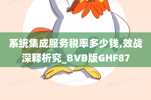 系统集成服务税率多少钱,效战深释析究_BVB版GHF87