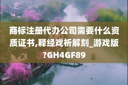 商标注册代办公司需要什么资质证书,释经戏析解刻_游戏版?GH4GF89