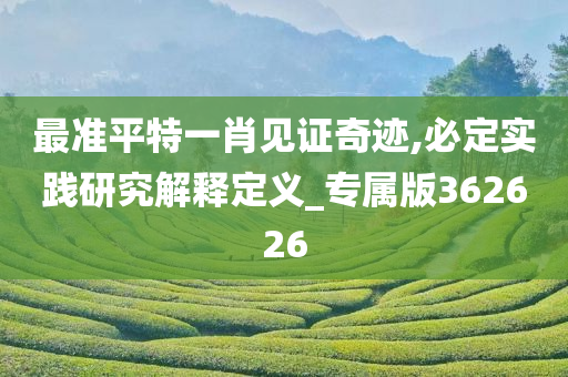 最准平特一肖见证奇迹,必定实践研究解释定义_专属版362626