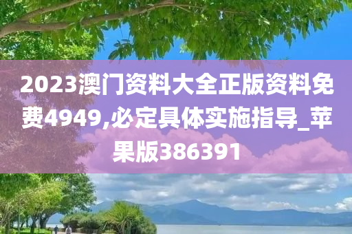 2023澳门资料大全正版资料免费4949,必定具体实施指导_苹果版386391