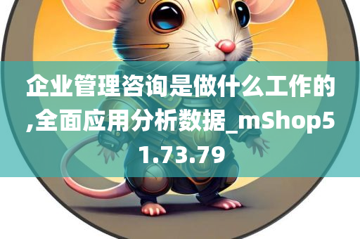 企业管理咨询是做什么工作的,全面应用分析数据_mShop51.73.79