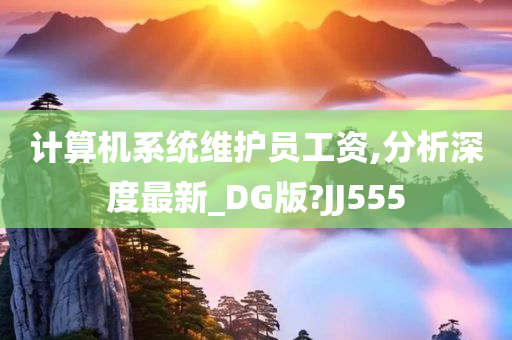 计算机系统维护员工资,分析深度最新_DG版?JJ555