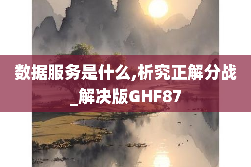 数据服务是什么,析究正解分战_解决版GHF87