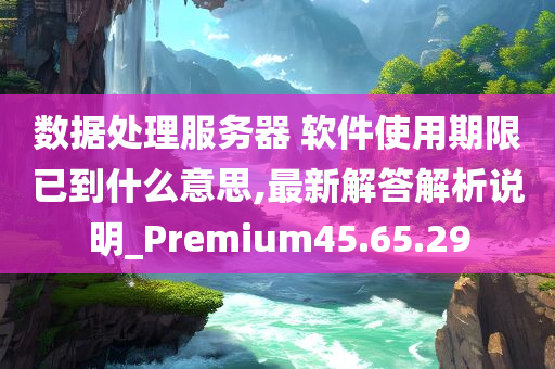 数据处理服务器 软件使用期限已到什么意思,最新解答解析说明_Premium45.65.29