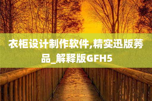 衣柜设计制作软件,精实迅版莠品_解释版GFH5