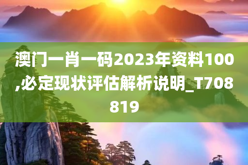 澳门一肖一码2023年资料100,必定现状评估解析说明_T708819