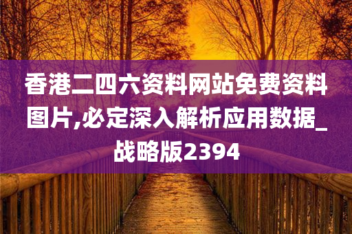 香港二四六资料网站免费资料图片,必定深入解析应用数据_战略版2394