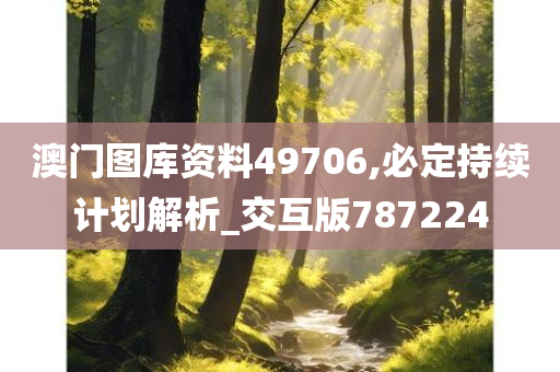 澳门图库资料49706,必定持续计划解析_交互版787224