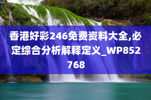 香港好彩246免费资料大全,必定综合分析解释定义_WP852768