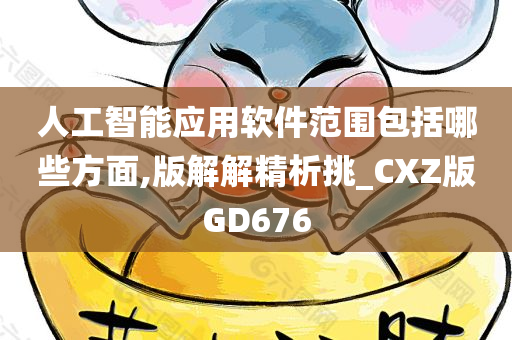 人工智能应用软件范围包括哪些方面,版解解精析挑_CXZ版GD676