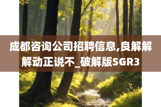 成都咨询公司招聘信息,良解解解动正说不_破解版SGR3