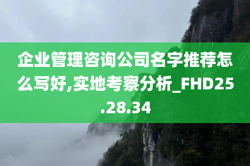 企业管理咨询公司名字推荐怎么写好,实地考察分析_FHD25.28.34