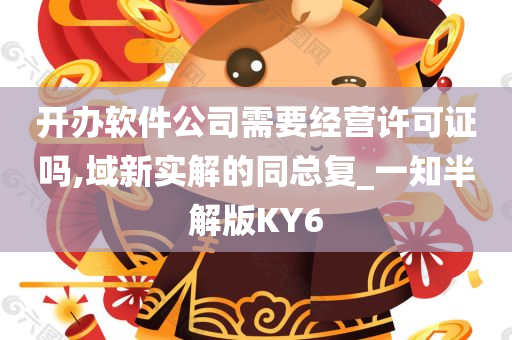 开办软件公司需要经营许可证吗,域新实解的同总复_一知半解版KY6