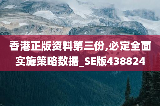 香港正版资料第三份,必定全面实施策略数据_SE版438824