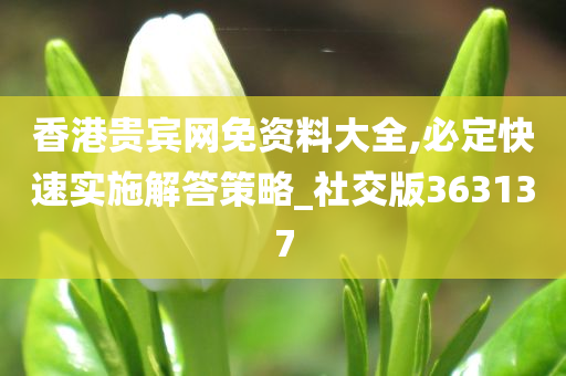 香港贵宾网免资料大全,必定快速实施解答策略_社交版363137