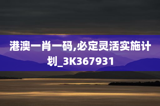 港澳一肖一码,必定灵活实施计划_3K367931