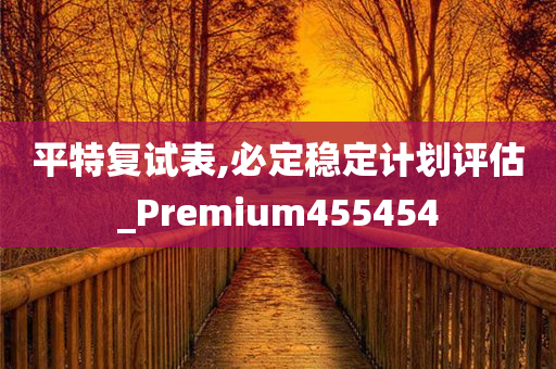 平特复试表,必定稳定计划评估_Premium455454