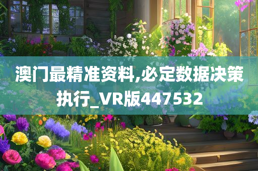 澳门最精准资料,必定数据决策执行_VR版447532