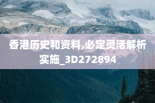 香港历史和资料,必定灵活解析实施_3D272894