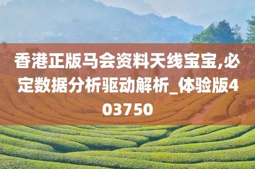 香港正版马会资料天线宝宝,必定数据分析驱动解析_体验版403750