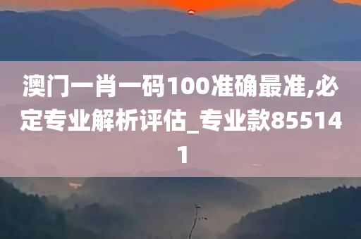 澳门一肖一码100准确最准,必定专业解析评估_专业款855141