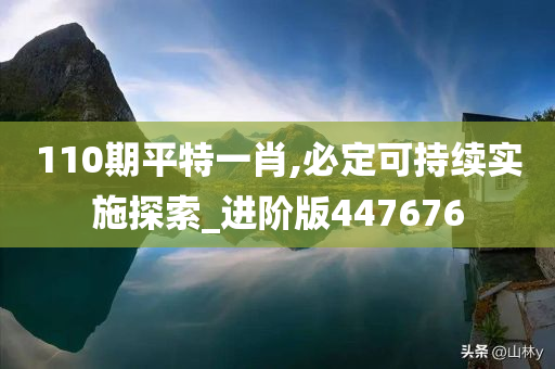 110期平特一肖,必定可持续实施探索_进阶版447676