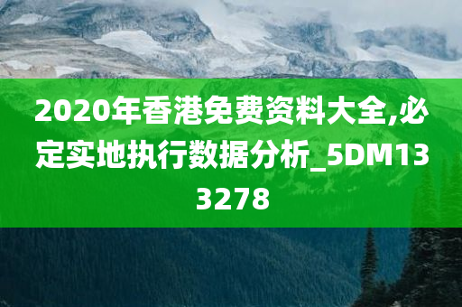 2020年香港免费资料大全,必定实地执行数据分析_5DM133278