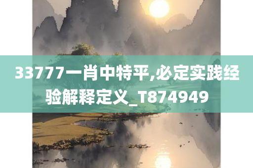 33777一肖中特平,必定实践经验解释定义_T874949