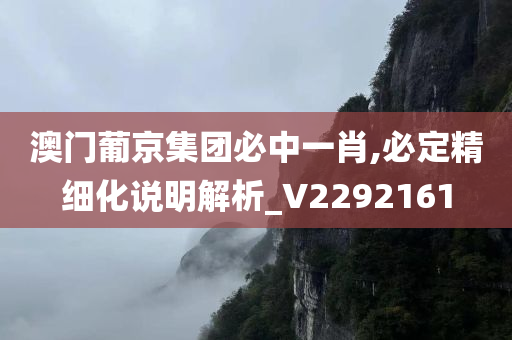 澳门葡京集团必中一肖,必定精细化说明解析_V2292161