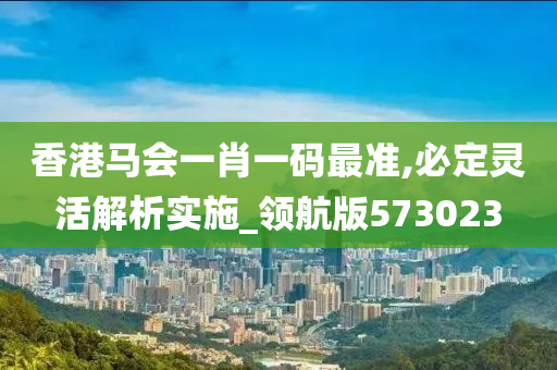 香港马会一肖一码最准,必定灵活解析实施_领航版573023