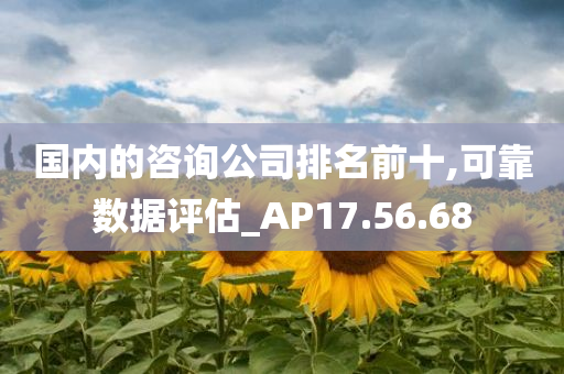 国内的咨询公司排名前十,可靠数据评估_AP17.56.68